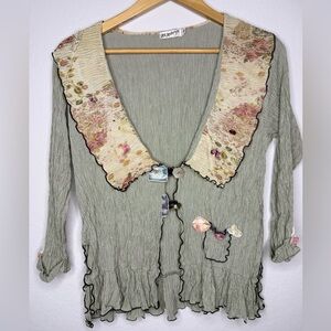 Lee Andersen Designer Blouse Vintage Embellished
Embroidered Couture Piece